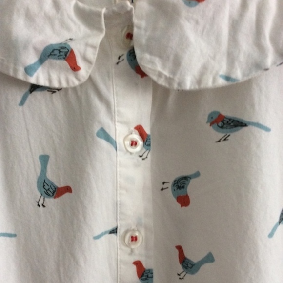 SOLD - Bird Print Dress with Pockets - Picture 3 of 5